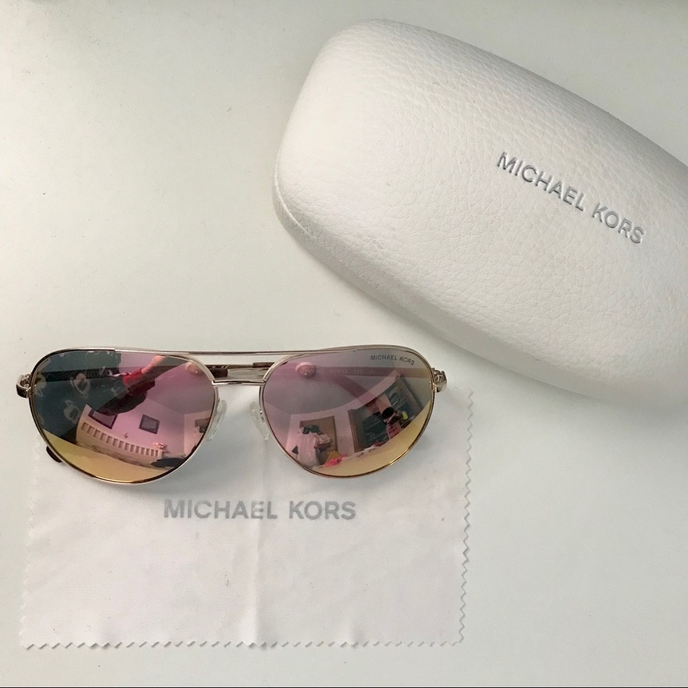 Michael Kors Rose gold Mirrored Sunglasses (pink)